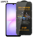 10 pellicole serigrafiche ad alta definizione in vetro temperato antistatico con effetto diamante su tutto lo schermo., For Samsung Galaxy A57 5G, For Samsung Galaxy A37 5G, For Samsung Galaxy A27 5G, For Samsung Galaxy A07 5G, For Samsung Galaxy A17 5...