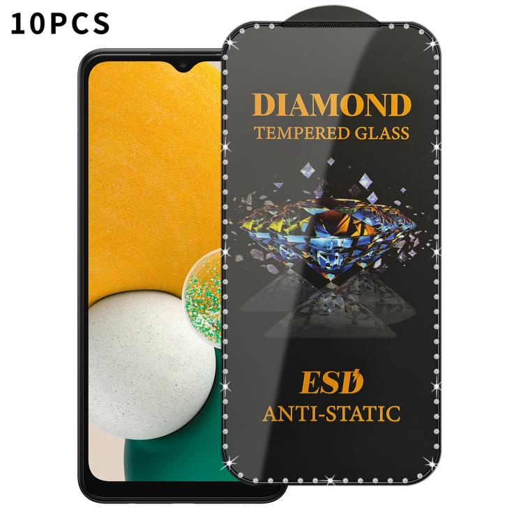 10 pellicole serigrafiche ad alta definizione in vetro temperato antistatico con effetto diamante su tutto lo schermo., For Samsung Galaxy A24, For Samsung Galaxy A34 5G, For Samsung Galaxy A54 5G, For Samsung Galaxy A04e, For Samsung Galaxy A14 5G    ...