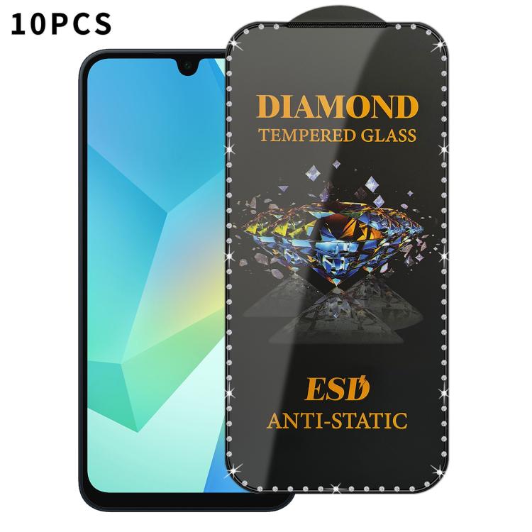 10 pellicole serigrafiche ad alta definizione in vetro temperato antistatico con effetto diamante su tutto lo schermo., For Samsung Galaxy A57 5G, For Samsung Galaxy A37 5G, For Samsung Galaxy A27 5G, For Samsung Galaxy A07 5G, For Samsung Galaxy A17 5...