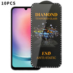 10 pellicole serigrafiche ad alta definizione in vetro temperato antistatico con effetto diamante su tutto lo schermo., For Samsung Galaxy A24, For Samsung Galaxy A34 5G, For Samsung Galaxy A54 5G, For Samsung Galaxy A04e, For Samsung Galaxy A14 5G    ...