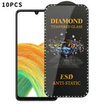 10 pellicole serigrafiche ad alta definizione in vetro temperato antistatico con effetto diamante su tutto lo schermo., For Samsung Galaxy A24, For Samsung Galaxy A34 5G, For Samsung Galaxy A54 5G, For Samsung Galaxy A04e, For Samsung Galaxy A14 5G    ...