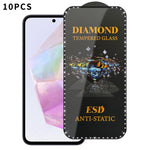 10 pellicole serigrafiche ad alta definizione in vetro temperato antistatico con effetto diamante su tutto lo schermo., For Samsung Galaxy A57 5G, For Samsung Galaxy A37 5G, For Samsung Galaxy A27 5G, For Samsung Galaxy A07 5G, For Samsung Galaxy A17 5...
