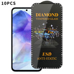 10 pellicole serigrafiche ad alta definizione in vetro temperato antistatico con effetto diamante su tutto lo schermo., For Samsung Galaxy A57 5G, For Samsung Galaxy A37 5G, For Samsung Galaxy A27 5G, For Samsung Galaxy A07 5G, For Samsung Galaxy A17 5...