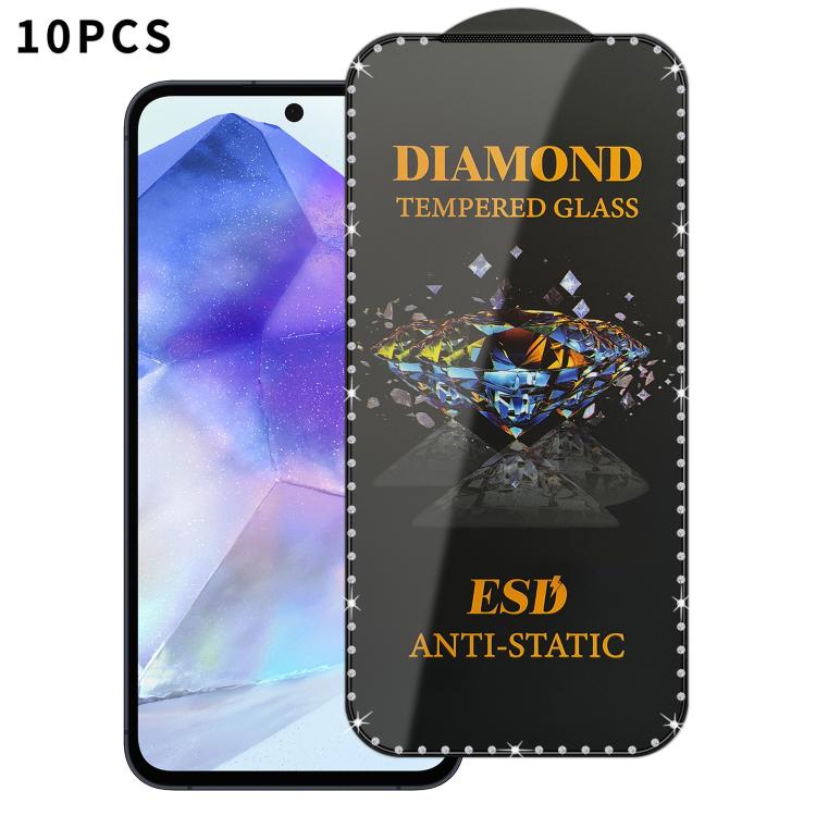 10 pellicole serigrafiche ad alta definizione in vetro temperato antistatico con effetto diamante su tutto lo schermo., For Samsung Galaxy A57 5G, For Samsung Galaxy A37 5G, For Samsung Galaxy A27 5G, For Samsung Galaxy A07 5G, For Samsung Galaxy A17 5...