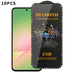 10 pellicole serigrafiche ad alta definizione in vetro temperato antistatico con effetto diamante su tutto lo schermo., For Samsung Galaxy A57 5G, For Samsung Galaxy A37 5G, For Samsung Galaxy A27 5G, For Samsung Galaxy A07 5G, For Samsung Galaxy A17 5...