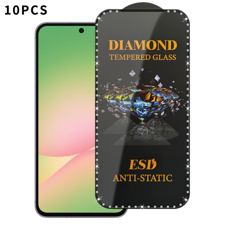 10 pellicole serigrafiche ad alta definizione in vetro temperato antistatico con effetto diamante su tutto lo schermo., For Samsung Galaxy A57 5G, For Samsung Galaxy A37 5G, For Samsung Galaxy A27 5G, For Samsung Galaxy A07 5G, For Samsung Galaxy A17 5...