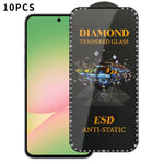 10 pellicole serigrafiche ad alta definizione in vetro temperato antistatico con effetto diamante su tutto lo schermo., For Samsung Galaxy A57 5G, For Samsung Galaxy A37 5G, For Samsung Galaxy A27 5G, For Samsung Galaxy A07 5G, For Samsung Galaxy A17 5...