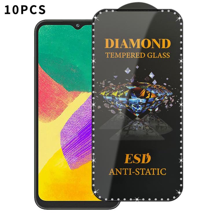 10 pellicole serigrafiche ad alta definizione in vetro temperato antistatico con effetto diamante su tutto lo schermo., For Samsung Galaxy A57 5G, For Samsung Galaxy A37 5G, For Samsung Galaxy A27 5G, For Samsung Galaxy A07 5G, For Samsung Galaxy A17 5...