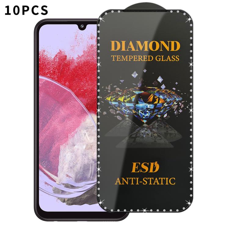 10 pellicole serigrafiche ad alta definizione in vetro temperato antistatico con effetto diamante su tutto lo schermo., For Samsung Galaxy A57 5G, For Samsung Galaxy A37 5G, For Samsung Galaxy A27 5G, For Samsung Galaxy A07 5G, For Samsung Galaxy A17 5...