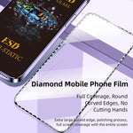 10 pellicole serigrafiche ad alta definizione in vetro temperato antistatico con effetto diamante su tutto lo schermo., For Samsung Galaxy A24, For Samsung Galaxy A34 5G, For Samsung Galaxy A54 5G, For Samsung Galaxy A04e, For Samsung Galaxy A14 5G    ...