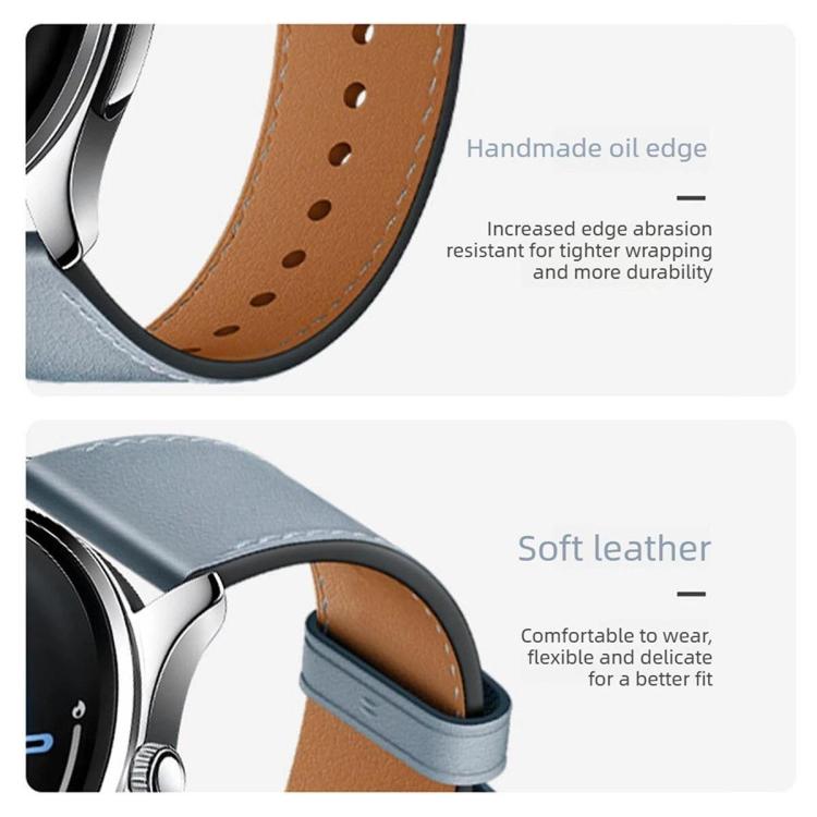 Cinturino per orologio in vera pelle con fibbia ad ardiglione., For Xiaomi Watch S5 46mm