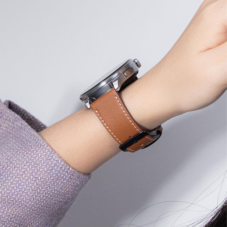 Cinturino per orologio in vera pelle con fibbia ad ardiglione., For Xiaomi Watch S5 46mm