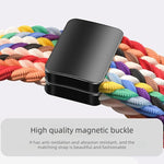 Cinturino per orologio in nylon intrecciato con chiusura magnetica a scorrimento., For Huawei Band 11 / Band 11 Pro