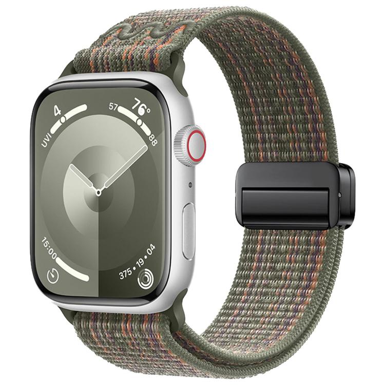 Cinturino per orologio in nylon con fibbia magnetica., For Apple Watch 46mm / 49mm / 45mm / 44mm