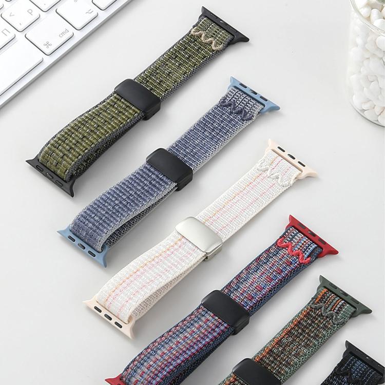 Cinturino per orologio in nylon con fibbia magnetica., For Apple Watch 42mm / 41mm / 40mm / 38mm