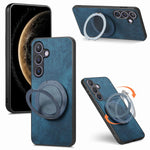 Custodia per telefono in pelle stile retrò con supporto girevole rotondo, For Samsung Galaxy A57 5G, For Samsung Galaxy A37 5G, For Samsung Galaxy A56 5G, For Samsung Galaxy A36 5G