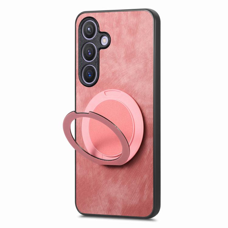 Custodia per telefono in pelle stile retrò con supporto girevole rotondo, For Samsung Galaxy A57 5G, For Samsung Galaxy A37 5G, For Samsung Galaxy A56 5G, For Samsung Galaxy A36 5G