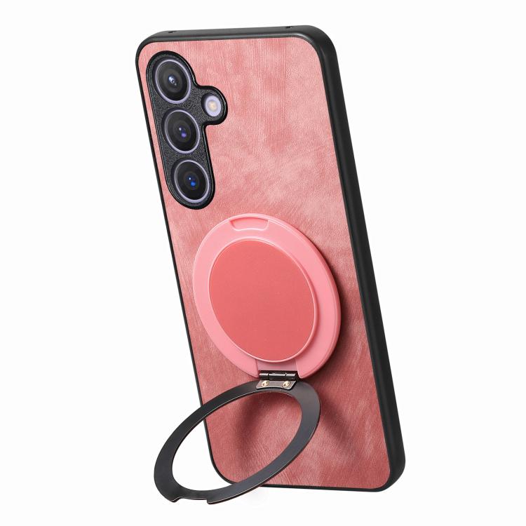Custodia per telefono in pelle stile retrò con supporto girevole rotondo, For Samsung Galaxy A57 5G, For Samsung Galaxy A37 5G, For Samsung Galaxy A56 5G, For Samsung Galaxy A36 5G