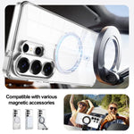 Custodia per telefono antiurto con cornice a occhio di gatto galvanizzata e magnete MagSafe., For Samsung Galaxy S26+ 5G, For Samsung Galaxy S26 Ultra 5G, For Samsung Galaxy S26 5G, For Samsung Galaxy S25 5G
