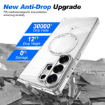 Custodia per telefono antiurto con cornice a occhio di gatto galvanizzata e magnete MagSafe., For Samsung Galaxy S26+ 5G, For Samsung Galaxy S26 Ultra 5G, For Samsung Galaxy S26 5G, For Samsung Galaxy S25 5G