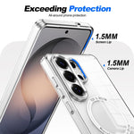 Custodia per telefono antiurto con cornice a occhio di gatto galvanizzata e magnete MagSafe., For Samsung Galaxy S26+ 5G, For Samsung Galaxy S26 Ultra 5G, For Samsung Galaxy S26 5G, For Samsung Galaxy S25 5G