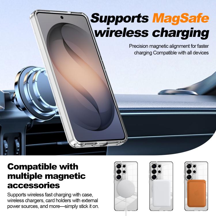 Custodia per telefono antiurto con cornice a occhio di gatto galvanizzata e magnete MagSafe., For Samsung Galaxy S25+ 5G, For Samsung Galaxy S25 Ultra 5G, For Samsung Galaxy A55 5G, For Samsung Galaxy A35 5G