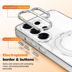 Custodia per telefono antiurto con cornice a occhio di gatto galvanizzata e magnete MagSafe., For Samsung Galaxy S25+ 5G, For Samsung Galaxy S25 Ultra 5G, For Samsung Galaxy A55 5G, For Samsung Galaxy A35 5G