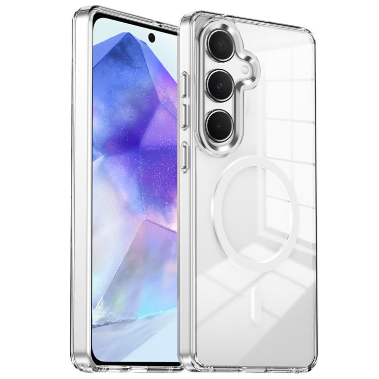 Custodia per telefono antiurto con cornice a occhio di gatto galvanizzata e magnete MagSafe., For Samsung Galaxy S25+ 5G, For Samsung Galaxy S25 Ultra 5G, For Samsung Galaxy A55 5G, For Samsung Galaxy A35 5G