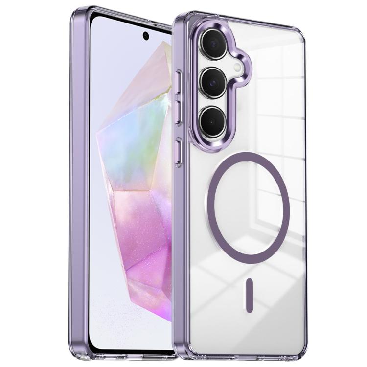 Custodia per telefono antiurto con cornice a occhio di gatto galvanizzata e magnete MagSafe., For Samsung Galaxy S25+ 5G, For Samsung Galaxy S25 Ultra 5G, For Samsung Galaxy A55 5G, For Samsung Galaxy A35 5G