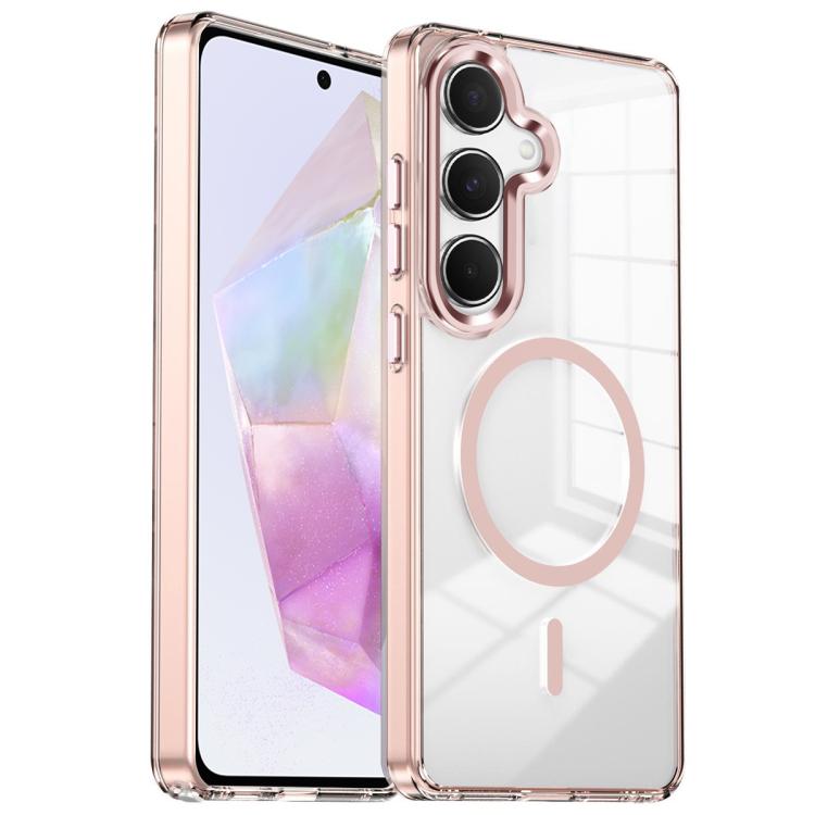 Custodia per telefono antiurto con cornice a occhio di gatto galvanizzata e magnete MagSafe., For Samsung Galaxy S25+ 5G, For Samsung Galaxy S25 Ultra 5G, For Samsung Galaxy A55 5G, For Samsung Galaxy A35 5G