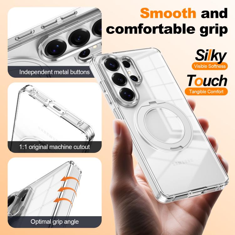 Custodia per telefono antiurto con cornice a occhio di gatto galvanizzata e magnete MagSafe., For Samsung Galaxy S24 Ultra 5G, For Samsung Galaxy S24+ 5G, For Samsung Galaxy S24 5G, For Samsung Galaxy S23 Ultra 5G