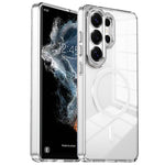 Custodia per telefono antiurto con cornice a occhio di gatto galvanizzata e magnete MagSafe., For Samsung Galaxy S22 Ultra 5G