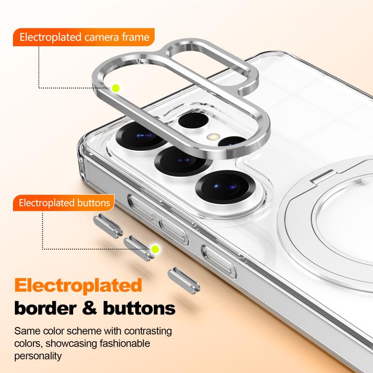 Custodia per telefono antiurto con cornice a occhio di gatto galvanizzata e magnete MagSafe., For Samsung Galaxy S22 Ultra 5G