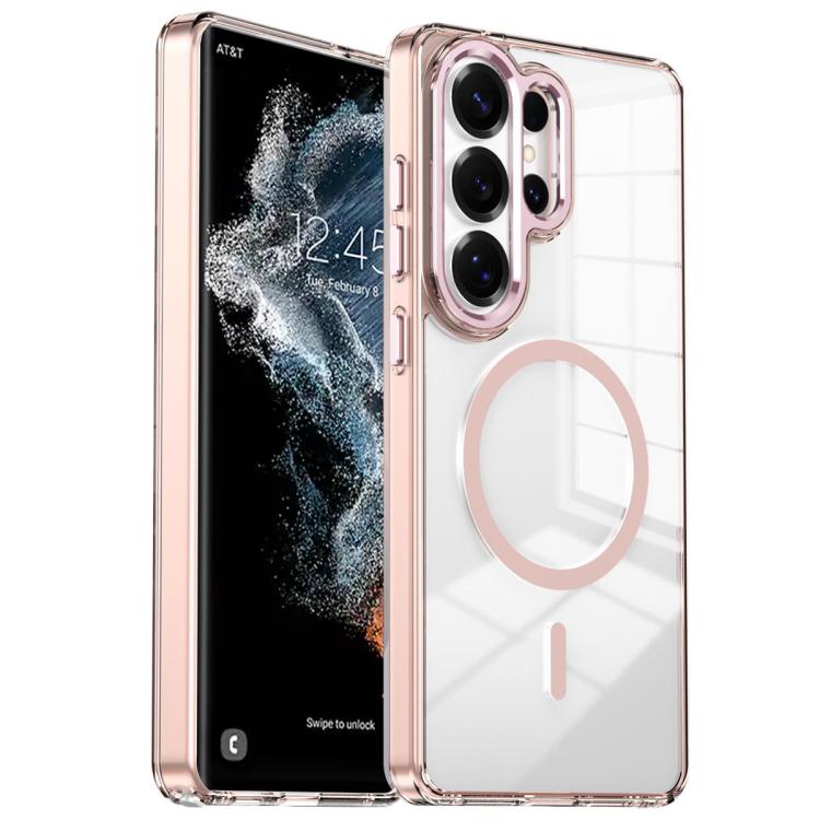 Custodia per telefono antiurto con cornice a occhio di gatto galvanizzata e magnete MagSafe., For Samsung Galaxy S22 Ultra 5G