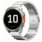 Cinturino per orologio in lega di titanio con un bottone piatto a sgancio rapido., For Garmin 26mm, For Garmin 22mm