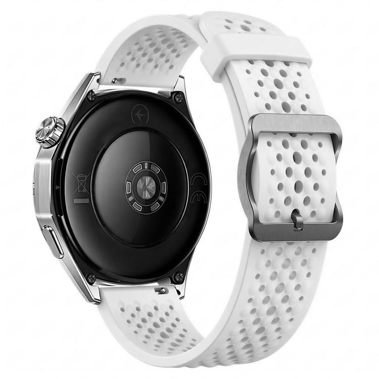 Cinturino per orologio in silicone traforato e traspirante con fibbia ad ardiglione., 18mm, 20mm