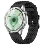 Cinturino per orologio in silicone traforato e traspirante con fibbia ad ardiglione., 18mm, 20mm