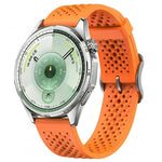 Cinturino per orologio in silicone traforato e traspirante con fibbia ad ardiglione., 18mm, 20mm