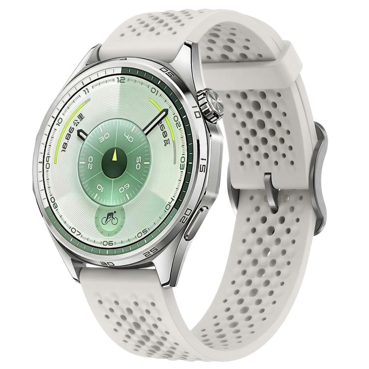 Cinturino per orologio in silicone traforato e traspirante con fibbia ad ardiglione., 18mm, 20mm