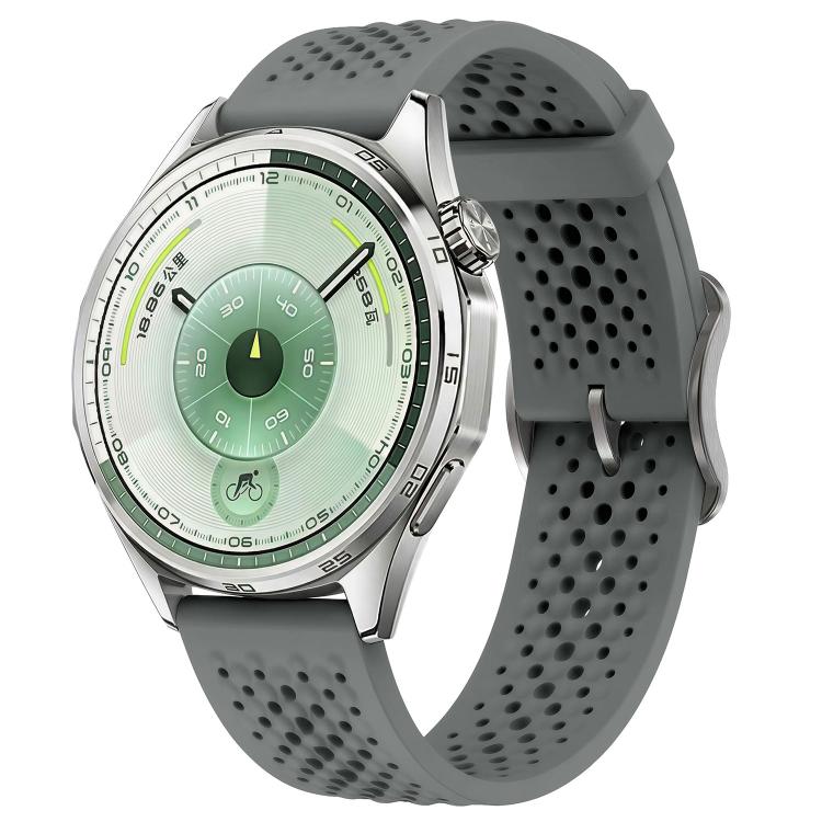 Cinturino per orologio in silicone traforato e traspirante con fibbia ad ardiglione., 18mm, 20mm