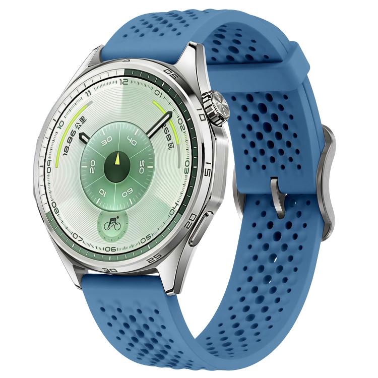 Cinturino per orologio in silicone traforato e traspirante con fibbia ad ardiglione., 18mm, 20mm