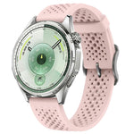 Cinturino per orologio in silicone traforato e traspirante con fibbia ad ardiglione., 22mm