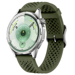 Cinturino per orologio in silicone traforato e traspirante con fibbia ad ardiglione., 22mm