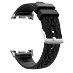 Cinturino per orologio in silicone effetto pelle vegana con texture a diamante., For Samsung Galaxy Watch8 / Watch8 Classic