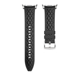 Cinturino per orologio in silicone effetto pelle vegana con texture a diamante., For Samsung Galaxy Watch8 / Watch8 Classic