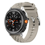 Cinturino per orologio in silicone effetto pelle vegana con texture a diamante., For Samsung Galaxy Watch8 / Watch8 Classic