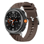 Cinturino per orologio in silicone effetto pelle vegana con texture a diamante., For Samsung Galaxy Watch8 / Watch8 Classic