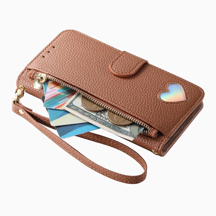 Portafoglio con cerniera a forma di cuore fantasy, custodia per telefono in pelle vegana con cinturino, For Samsung Galaxy A57 5G, For Samsung Galaxy A37 5G, For Samsung Galaxy S25 FE 5G, For Samsung Galaxy M36 5G