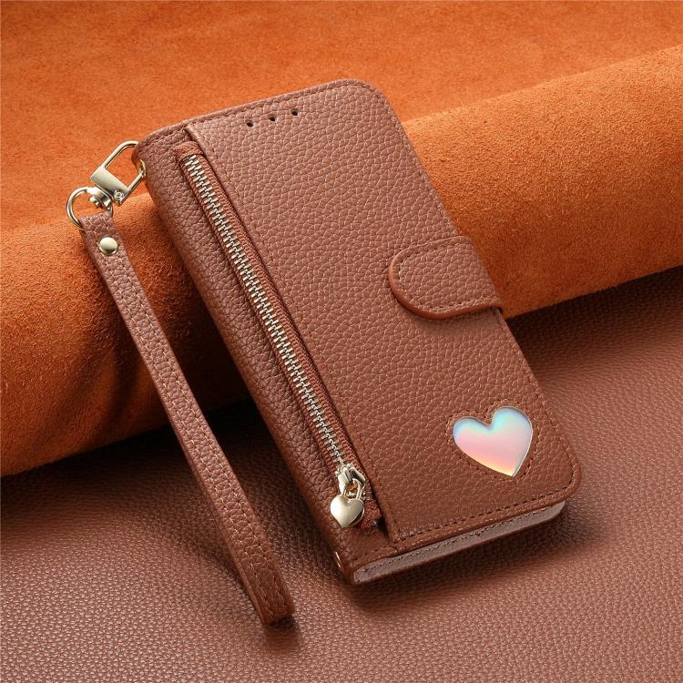 Portafoglio con cerniera a forma di cuore fantasy, custodia per telefono in pelle vegana con cinturino, For Samsung Galaxy A57 5G, For Samsung Galaxy A37 5G, For Samsung Galaxy S25 FE 5G, For Samsung Galaxy M36 5G