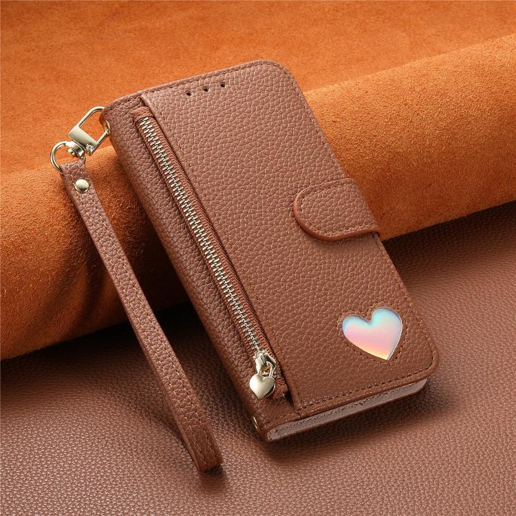 Portafoglio con cerniera a forma di cuore fantasy, custodia per telefono in pelle vegana con cinturino, For Samsung Galaxy S22 Ultra 5G, For Samsung Galaxy S22+ 5G, For Samsung Galaxy S22 5G, For Samsung Galaxy A17